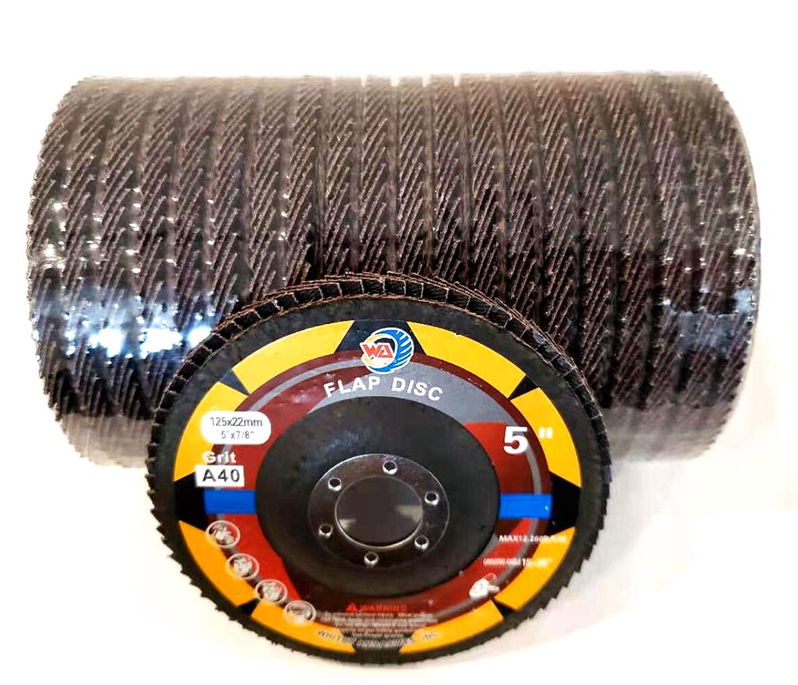 20 PACK 5" x 7/8" Calcined Alumina Flap Discs – Assorted 40/60/80 Grit