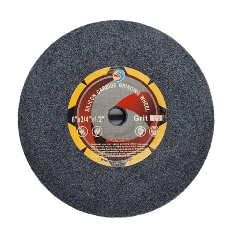 6" x 3/4" x 1/2" Silicon Carbide Vitrified Bench Grinding Wheel