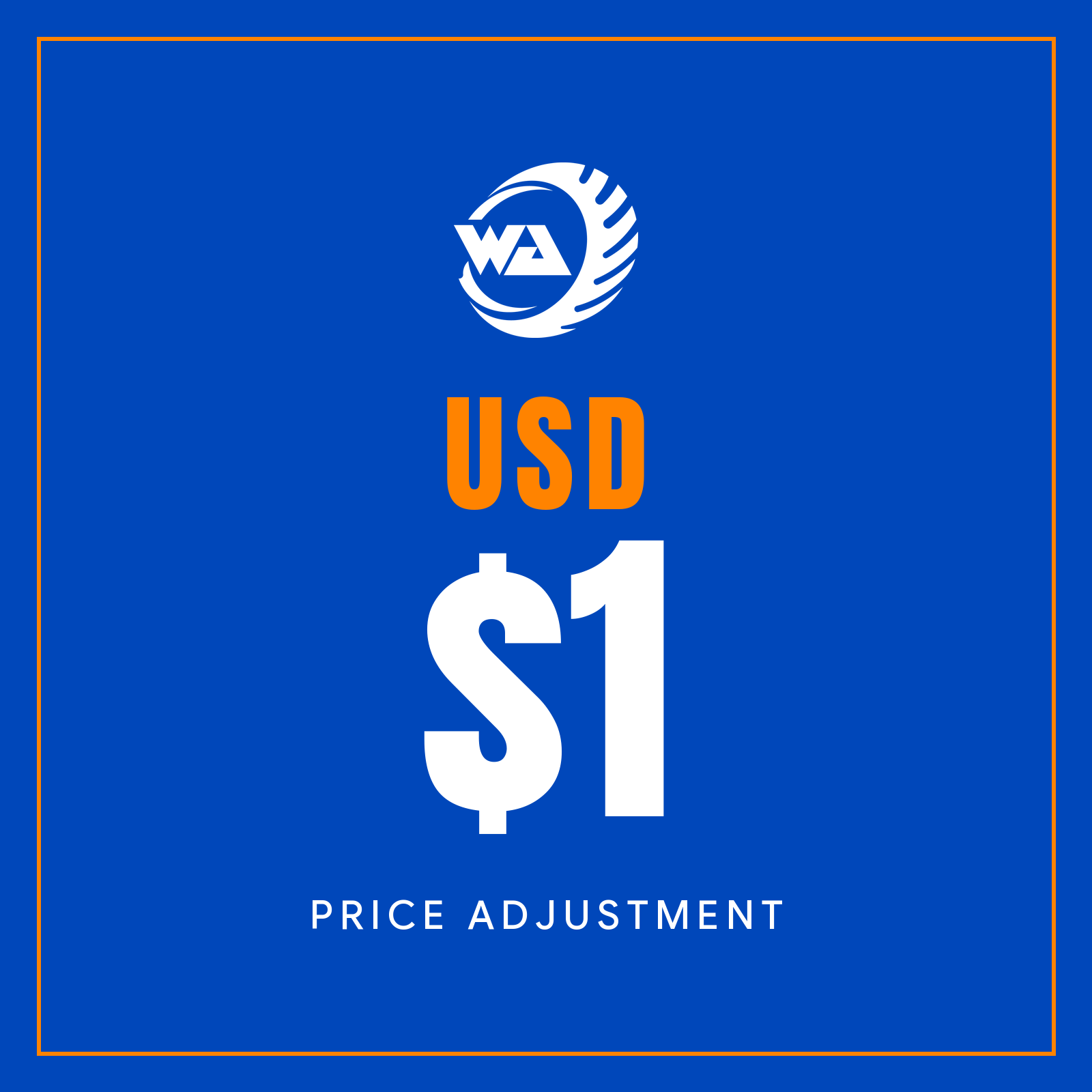 Whitby Abrasives $1 USD price adjustment item